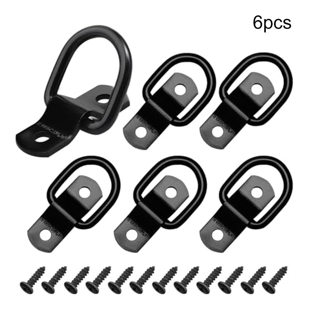 6pcs Heavy-Duty D-Ring Tie Downs Anchors for Trucks, Boats, and Trailers